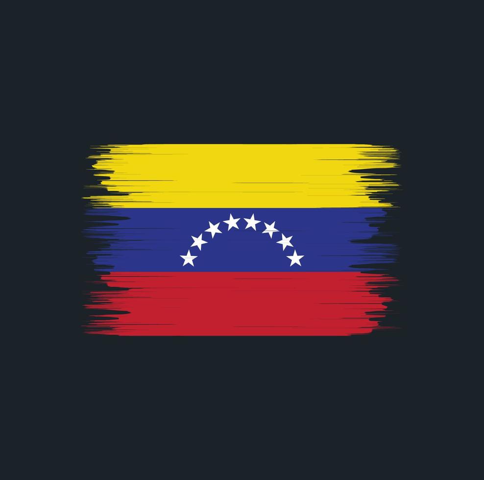 escova de bandeira da venezuela. bandeira nacional vetor