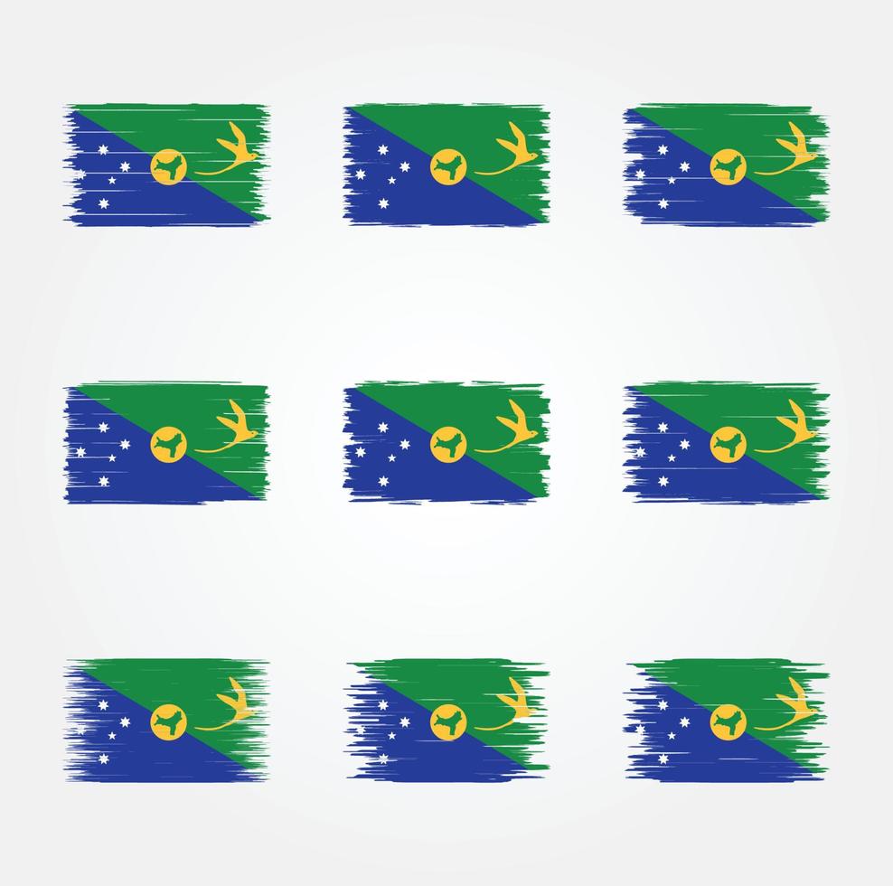 escova de bandeira das ilhas de natal. bandeira nacional vetor