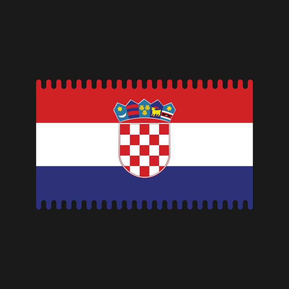 vetor de bandeira da croácia. bandeira nacional