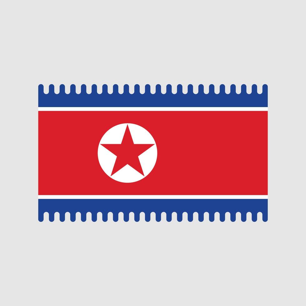 vetor de bandeira da coreia do norte. bandeira nacional
