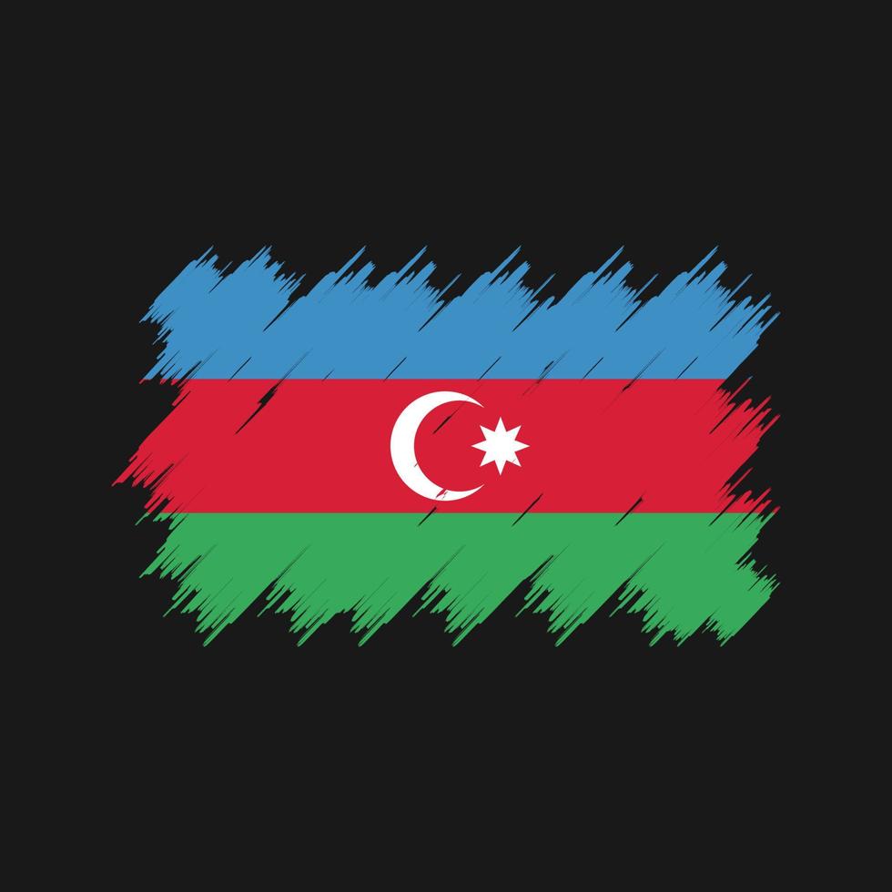 pincel de bandeira do azerbaijão. bandeira nacional vetor