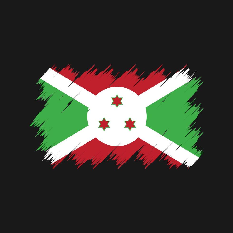 escova de bandeira do burundi. bandeira nacional vetor