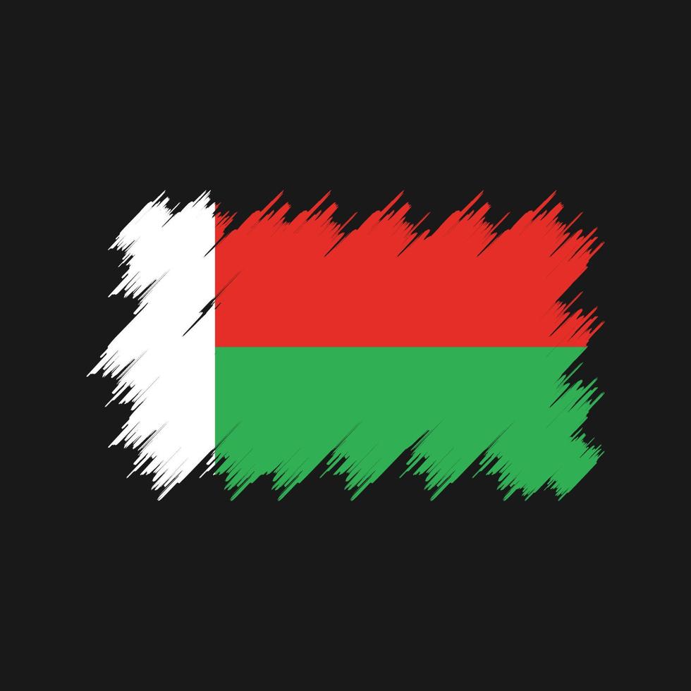 pincel de bandeira de madagascar. bandeira nacional vetor