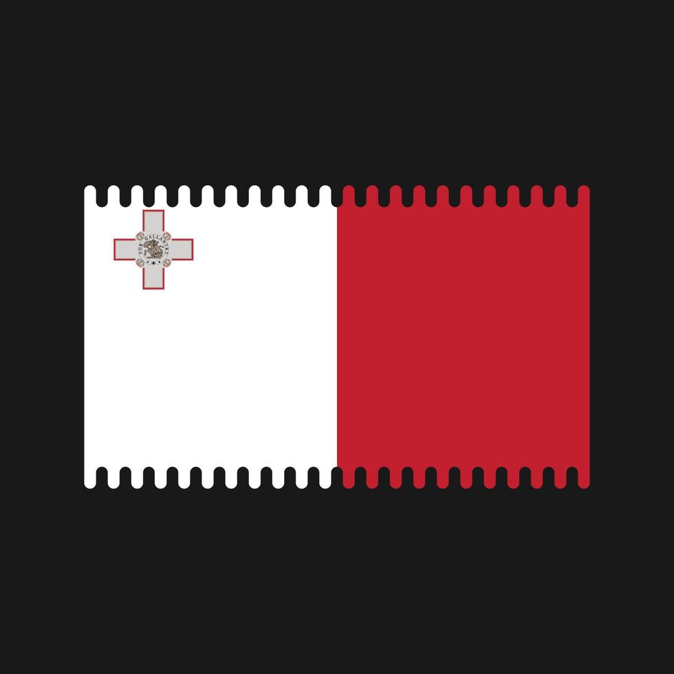 vetor de bandeira de malta. bandeira nacional