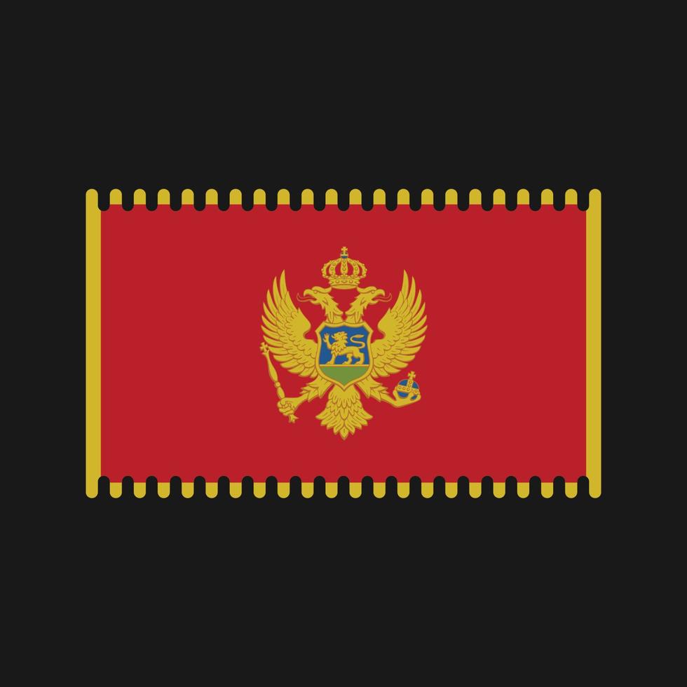 vetor de bandeira de montenegro. bandeira nacional