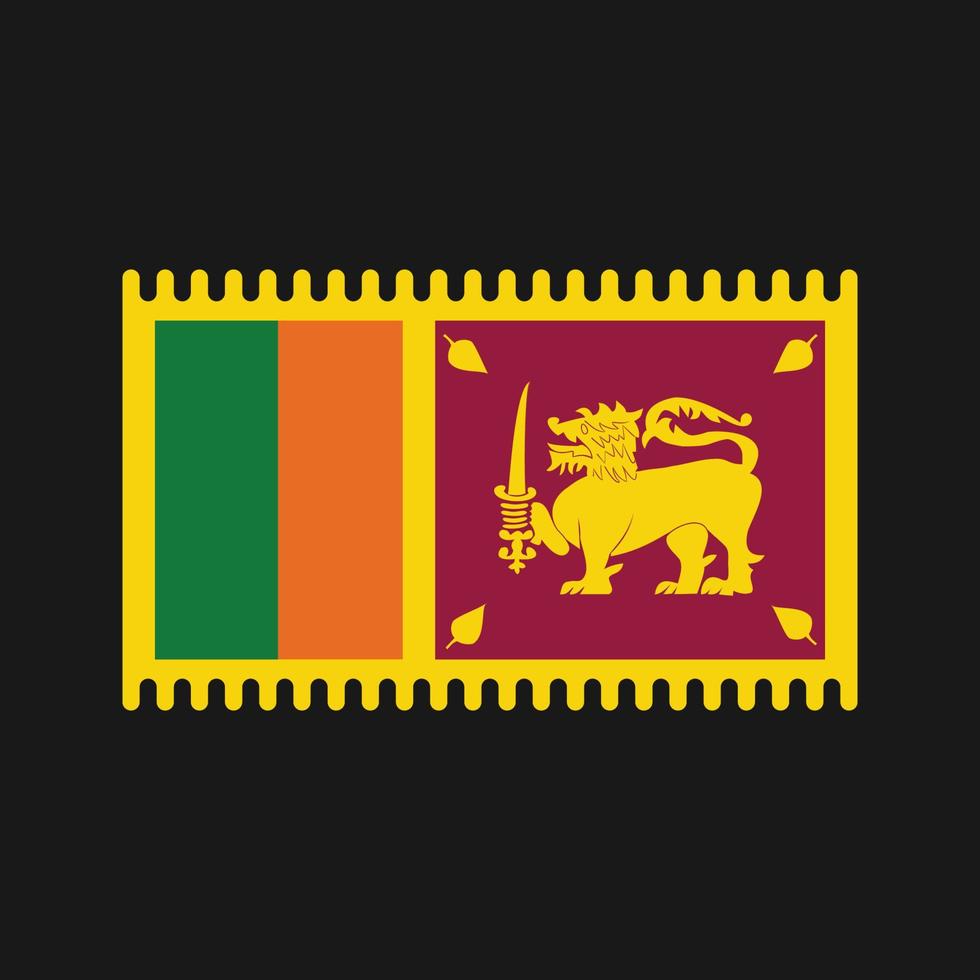 vetor de bandeira do sri lanka. bandeira nacional