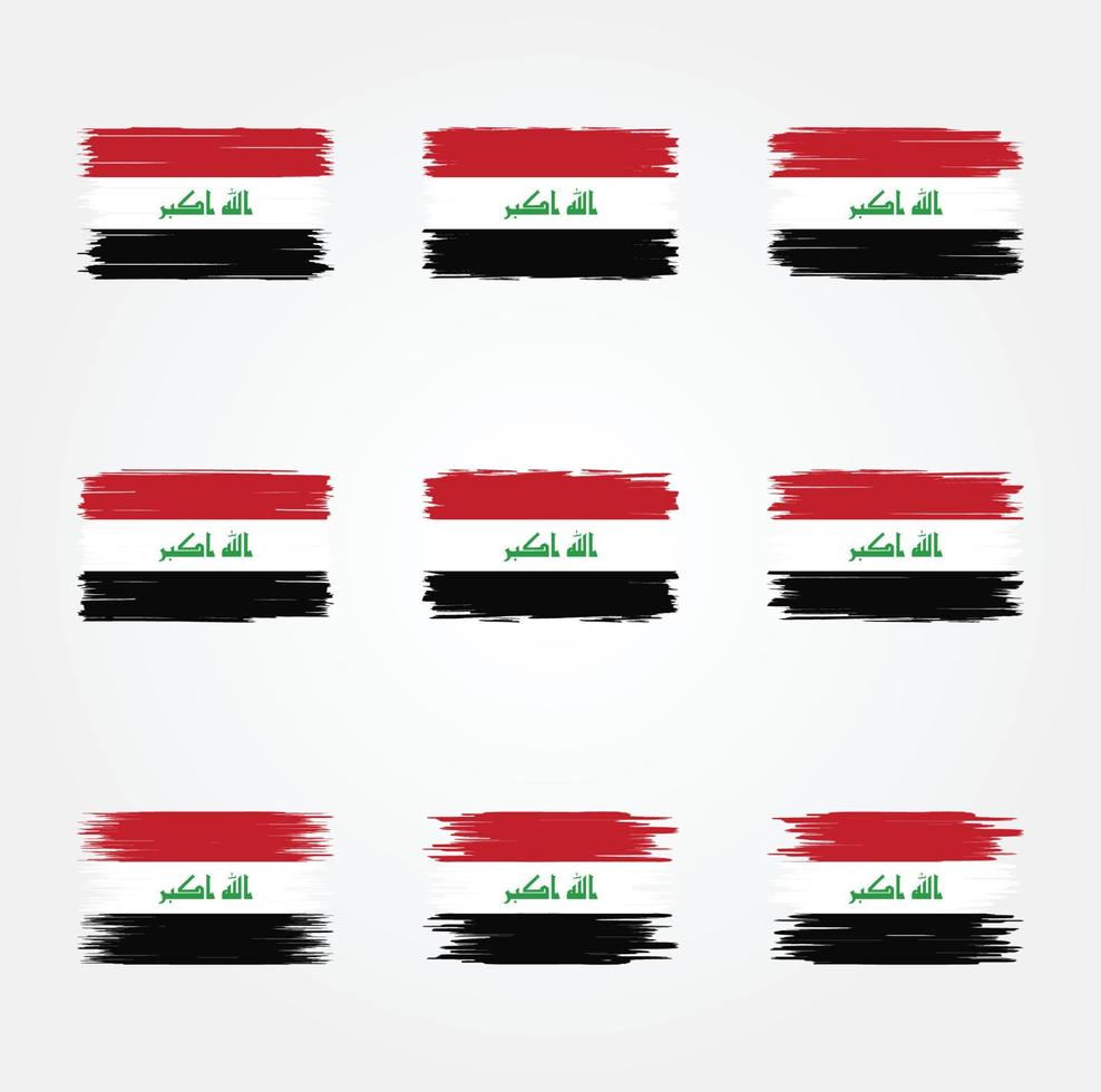 escova de bandeira do iraque. bandeira nacional vetor