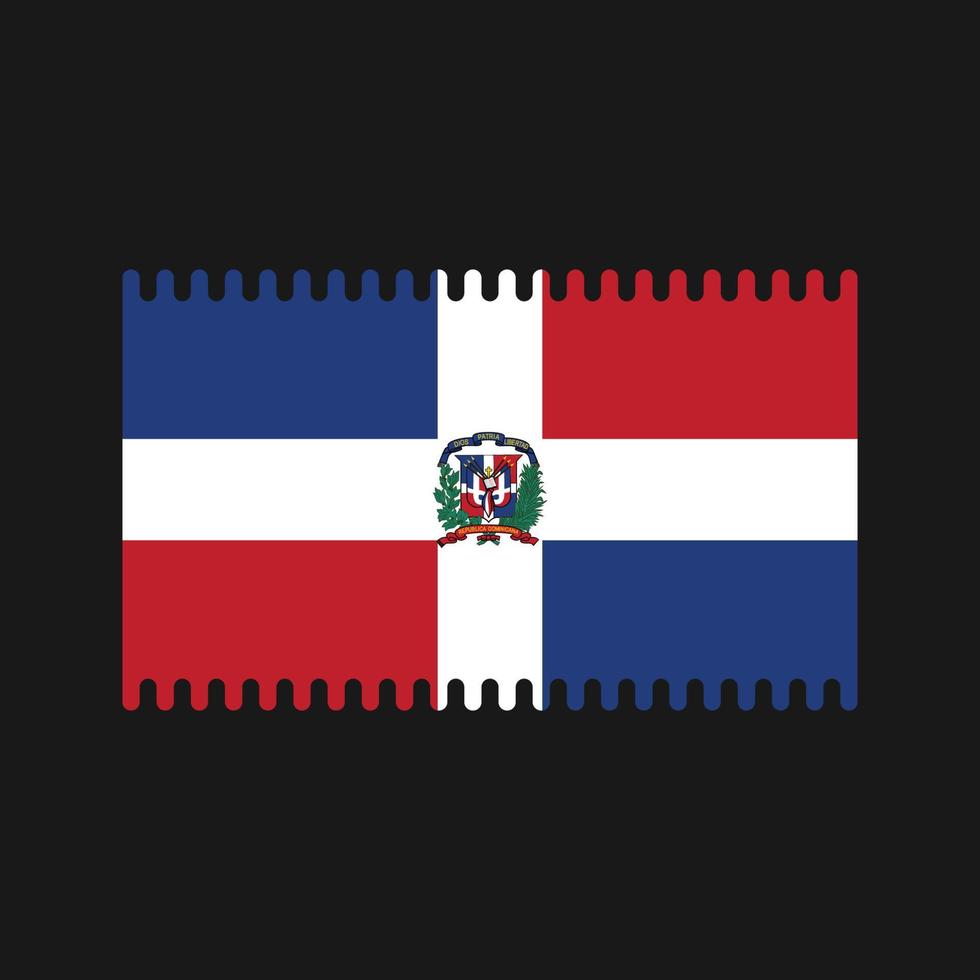 vetor de bandeira da república dominicana. bandeira nacional