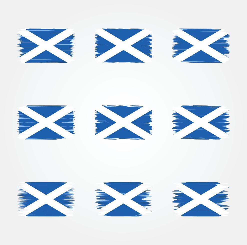 escova de bandeira da escócia. bandeira nacional vetor