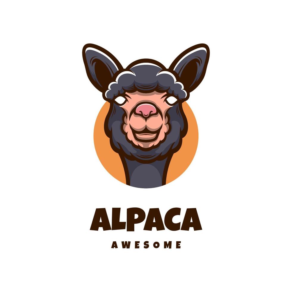 gráfico de ilustração vetorial de alpaca, bom para design de logotipo vetor