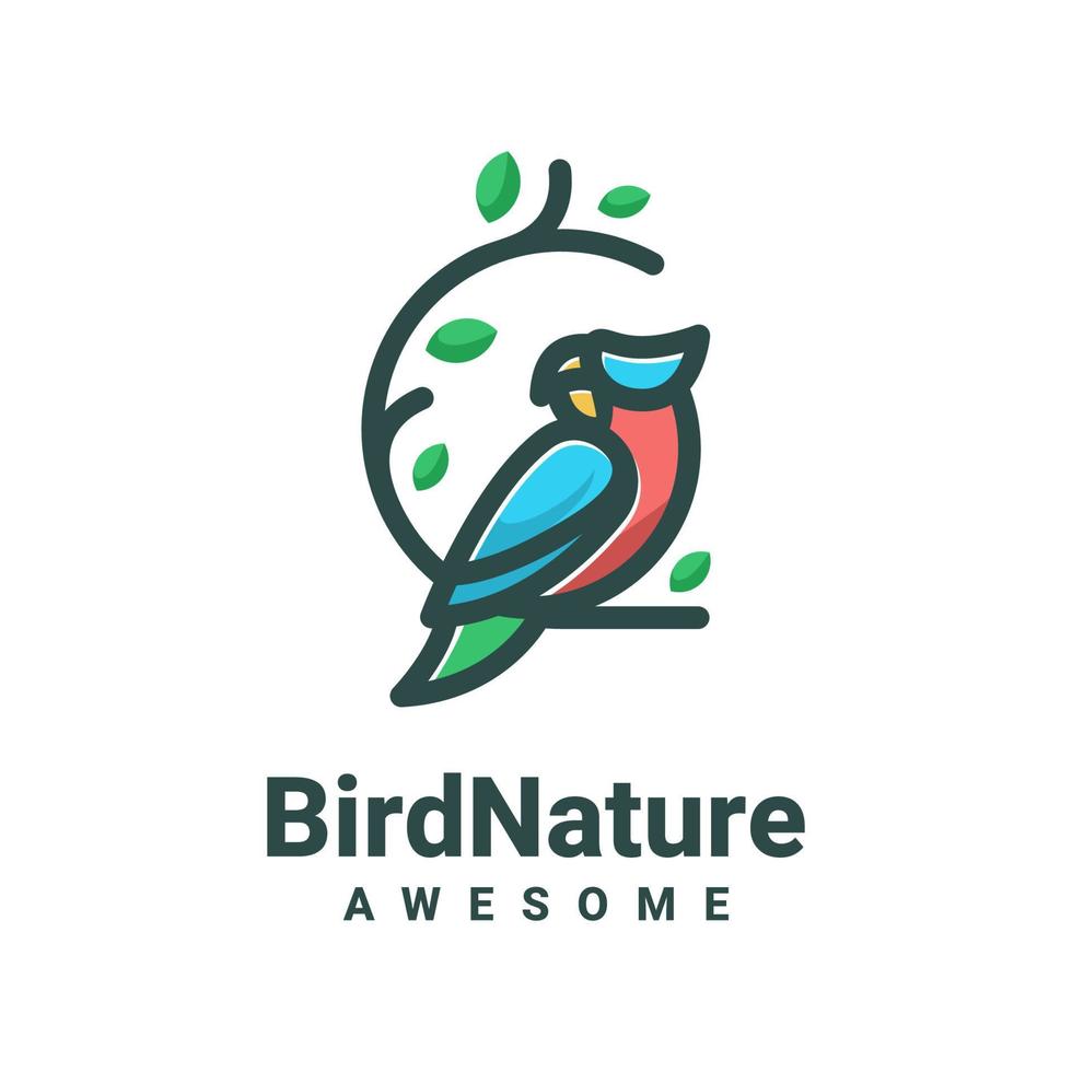 gráfico de ilustração vetorial da natureza do pássaro, bom para design de logotipo vetor