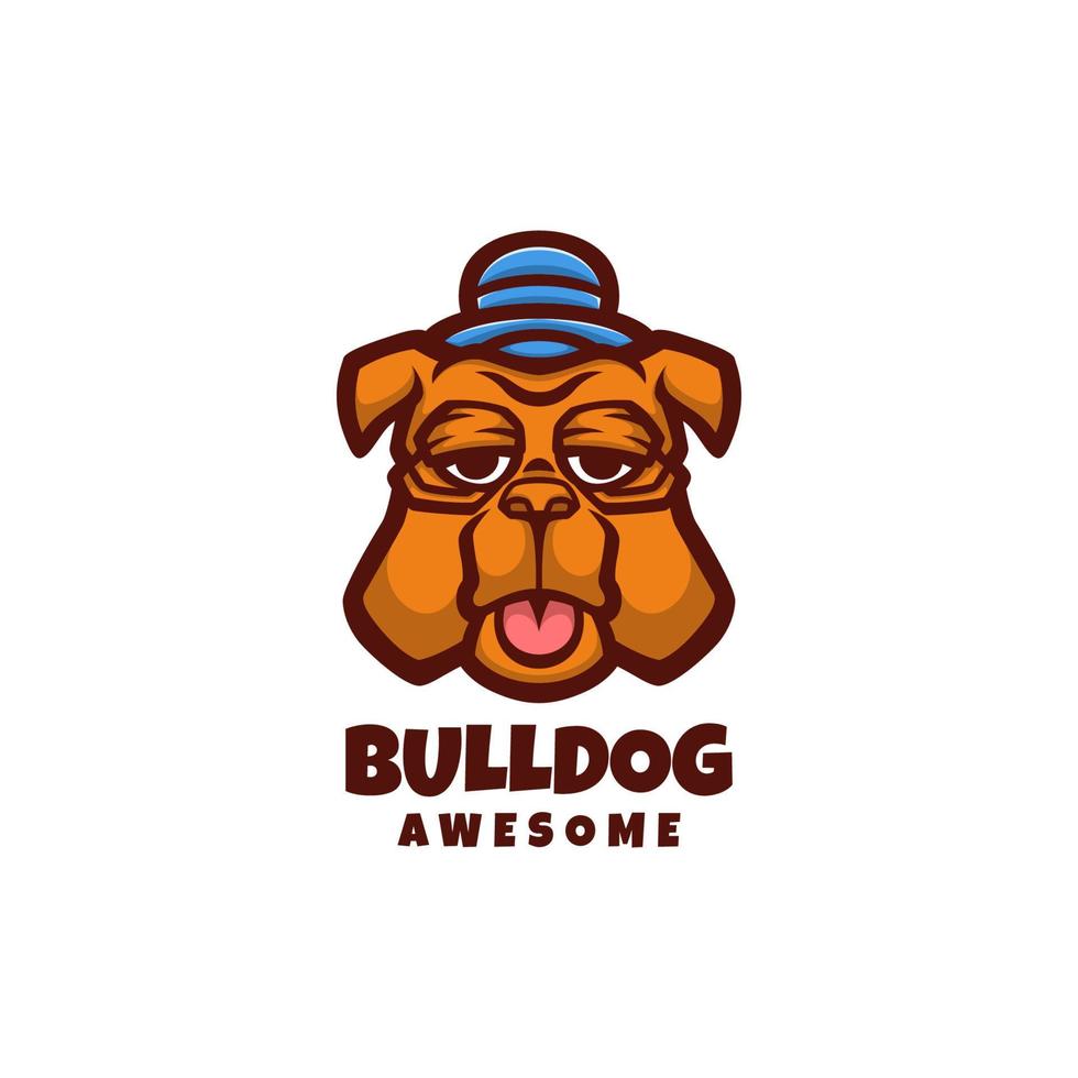gráfico de ilustração vetorial de bulldog, bom para design de logotipo vetor