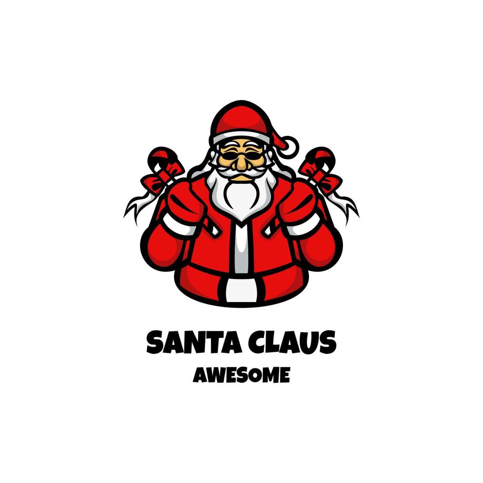 gráfico de ilustração vetorial de papai noel, bom para design de logotipo vetor