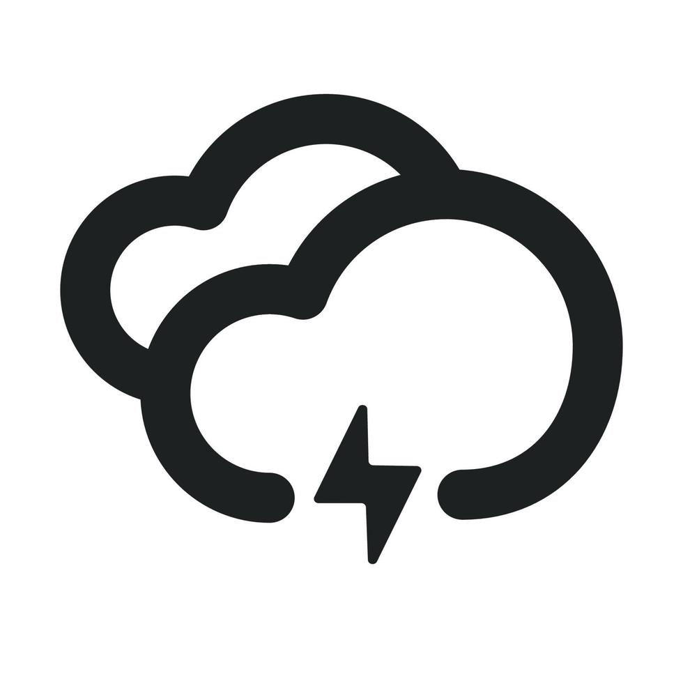 ícone de nuvens de trovão vetor