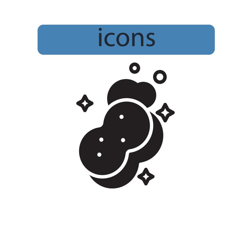 ícones de espuma simbolizam elementos vetoriais para infográfico web vetor