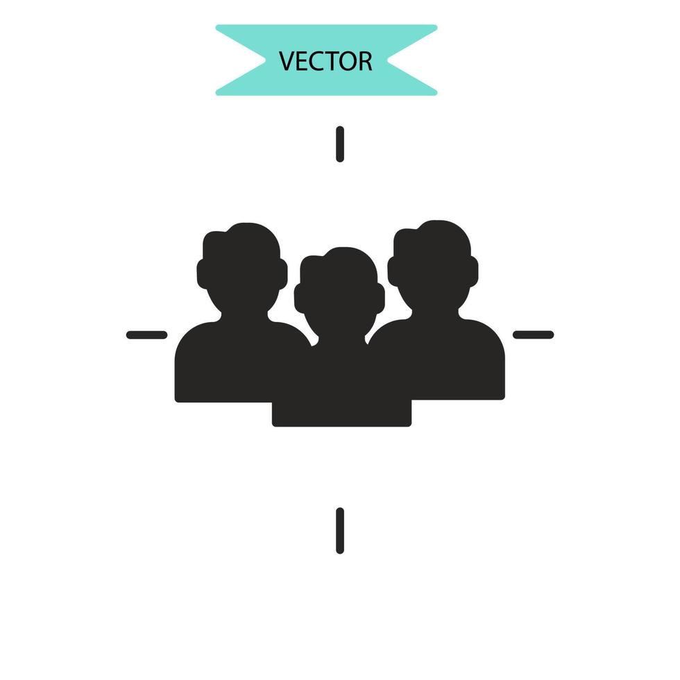 ícones de recursos humanos símbolo elementos vetoriais para web infográfico vetor