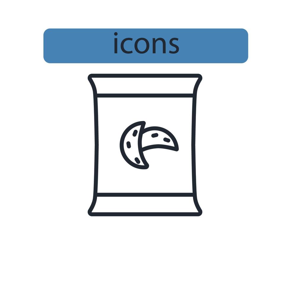 ícones de lanche simbolizam elementos vetoriais para infográfico web vetor