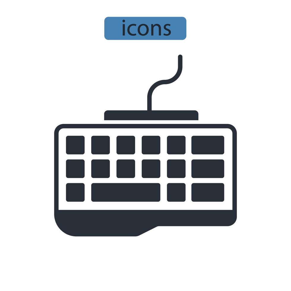 ícones do teclado simbolizam elementos vetoriais para infográfico web vetor