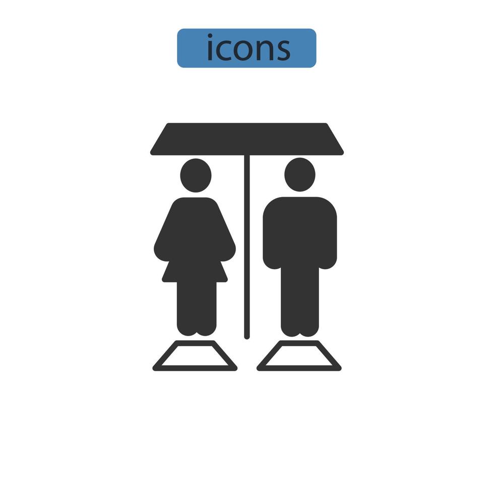 wc ícones símbolo elementos vetoriais para infográfico web vetor