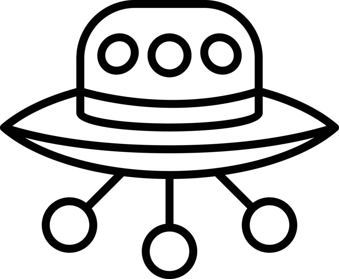 ícone de contorno de ufo vetor