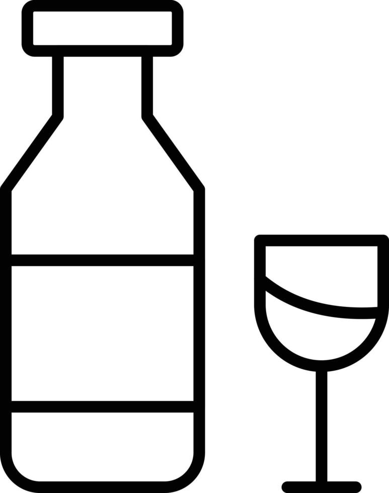 ícone de contorno de bebida vetor