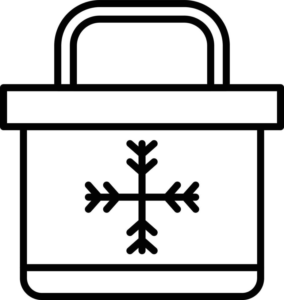 ícone de contorno de geladeira portátil vetor