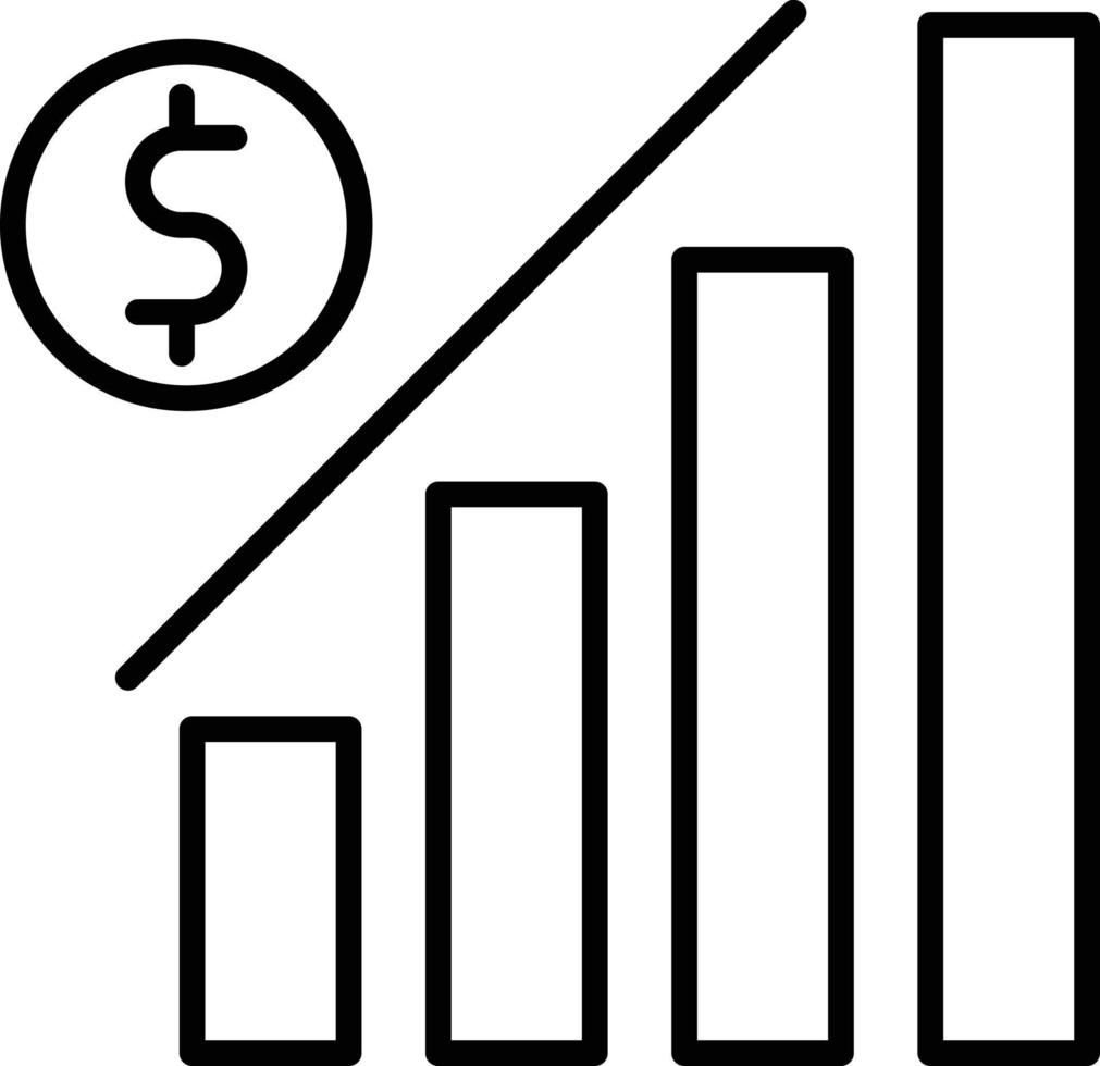 ícone de contorno de economia vetor