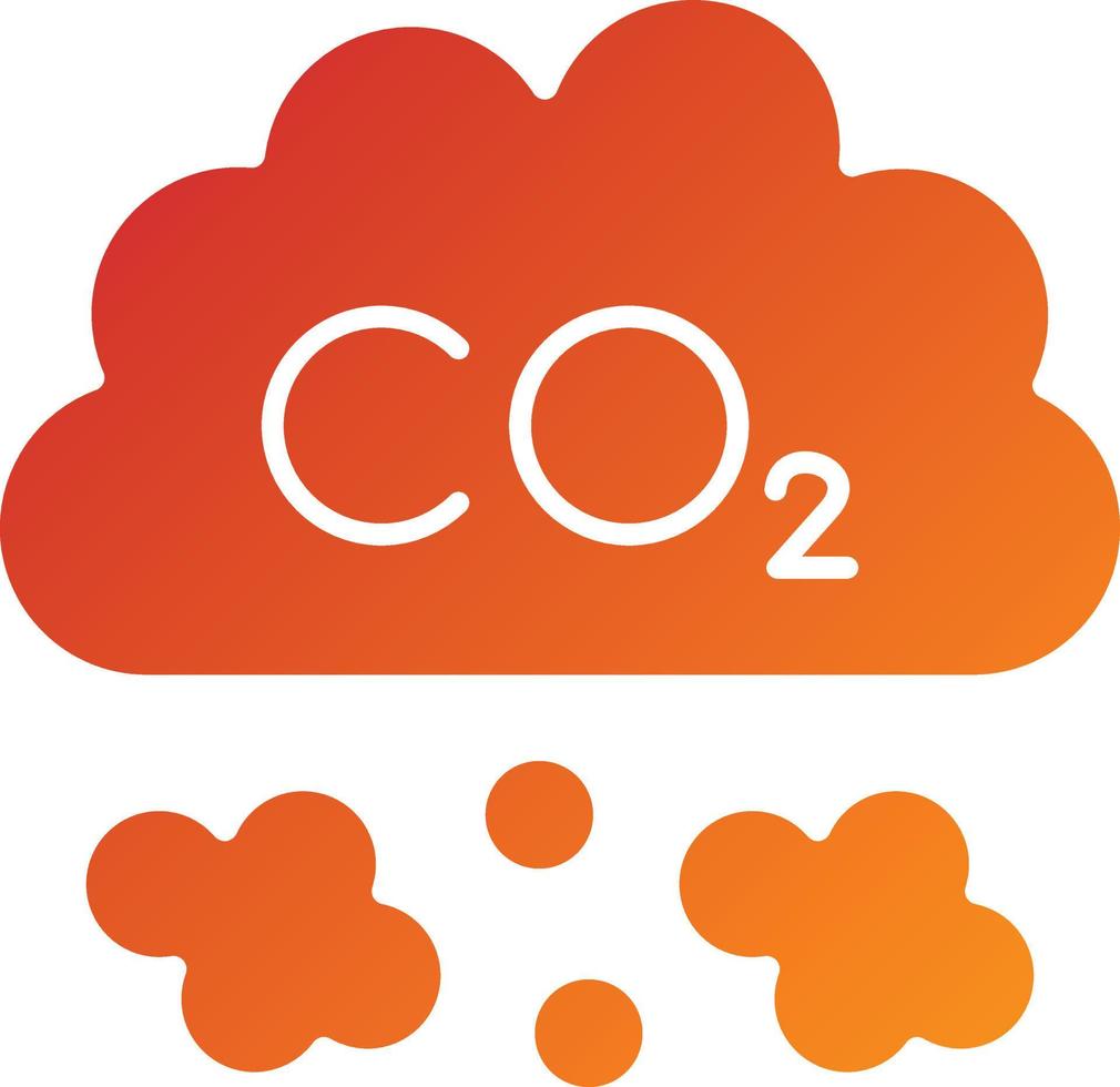 estilo de ícone de co2 vetor