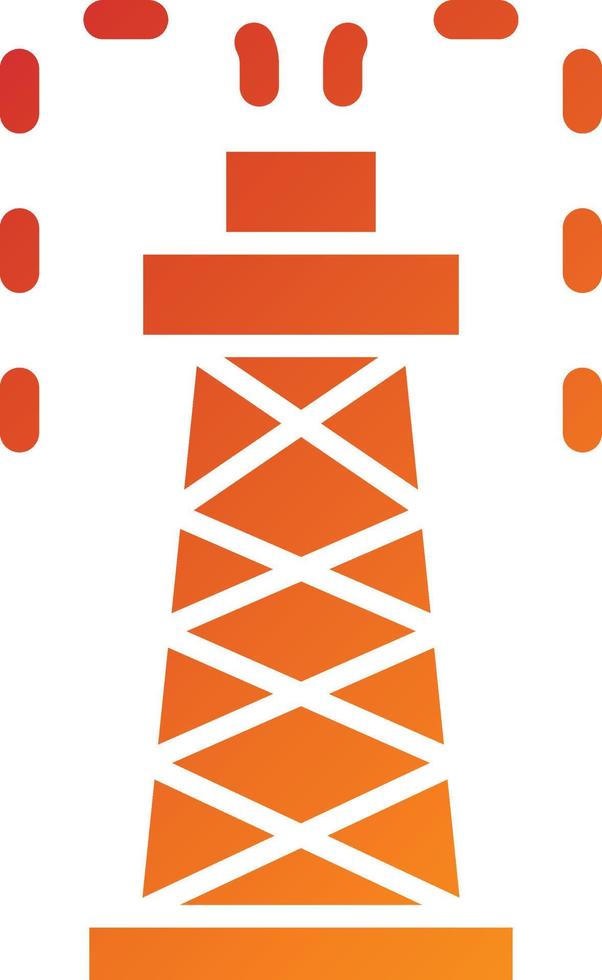 estilo de ícone da torre vetor