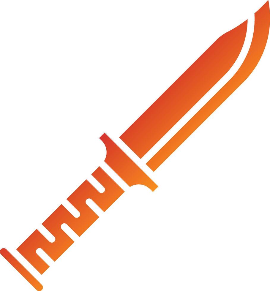 estilo de ícone de faca militar vetor