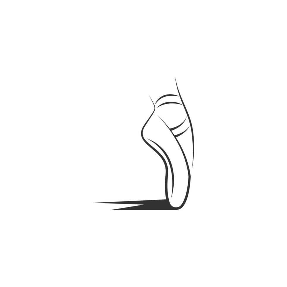 ilustração de logotipo de ícone de sapatilhas de balé vetor
