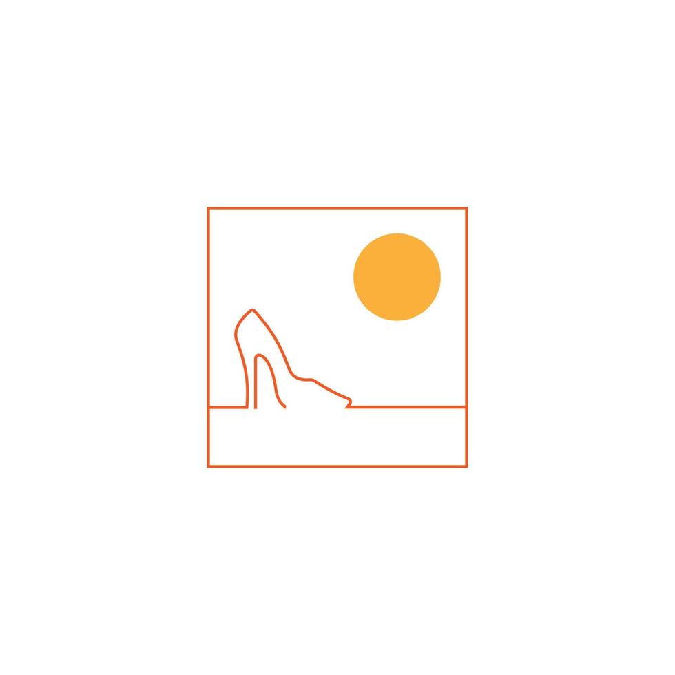 design de logotipo de ícone de salto alto vetor