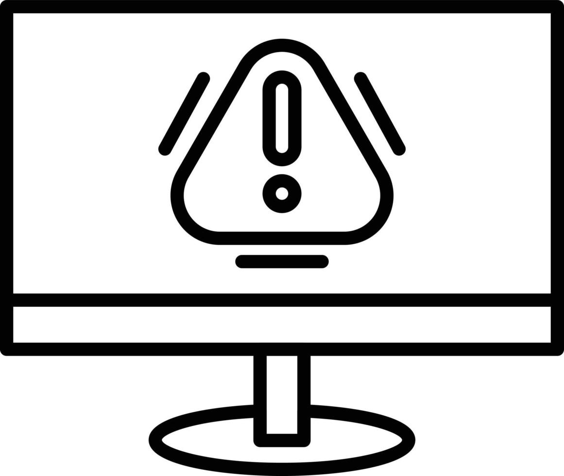 ícone de contorno de alerta vetor