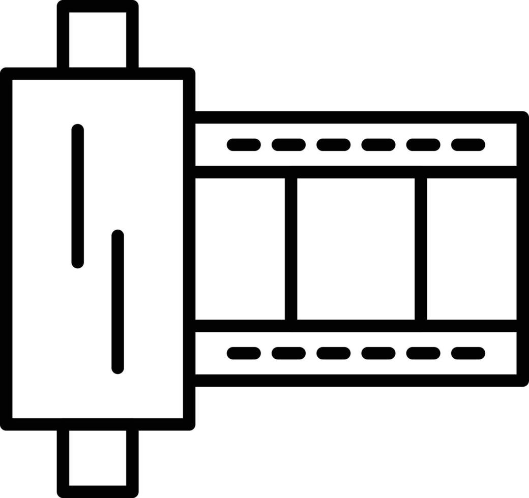 ícone de contorno de tira de filme vetor