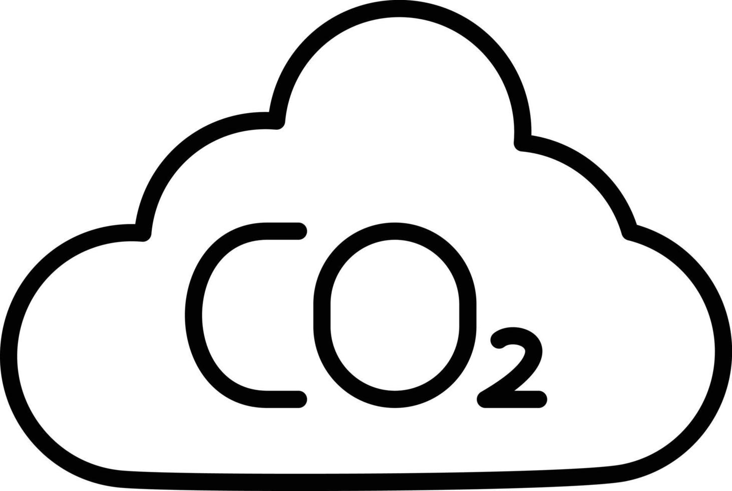 ícone de contorno de co2 vetor