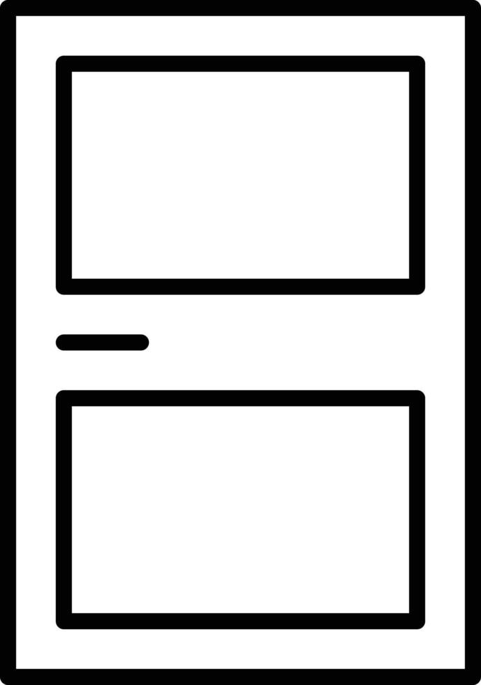 ícone de contorno de porta vetor