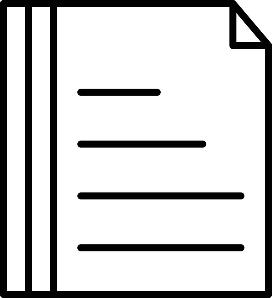 ícone de contorno de documentos vetor
