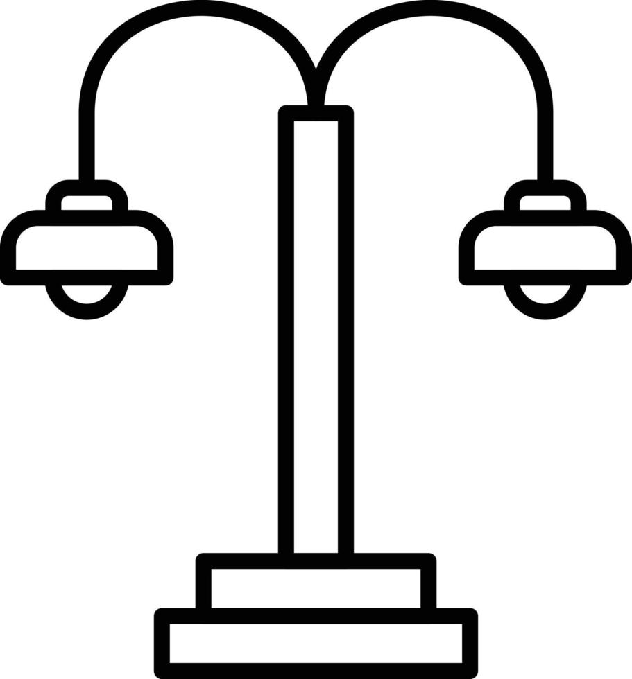 ícone de contorno de poste de luz vetor