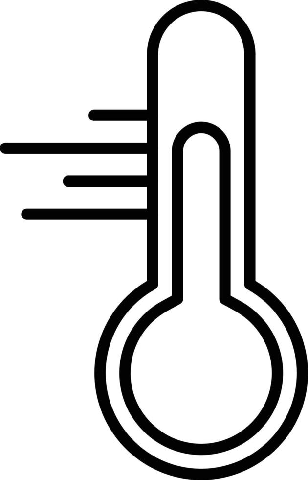 ícone de contorno do termômetro vetor