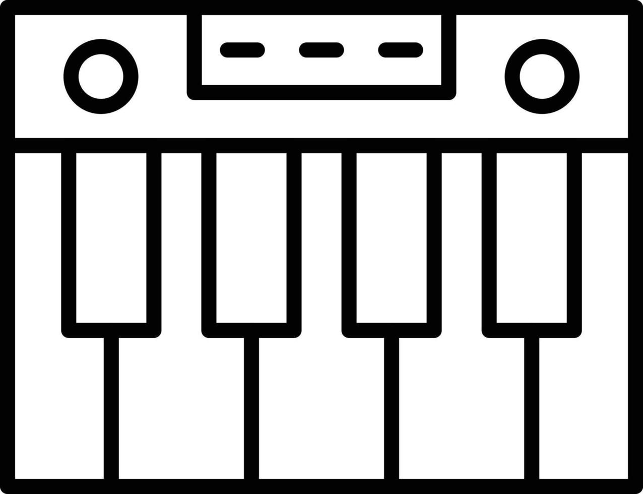 ícone de contorno de piano vetor