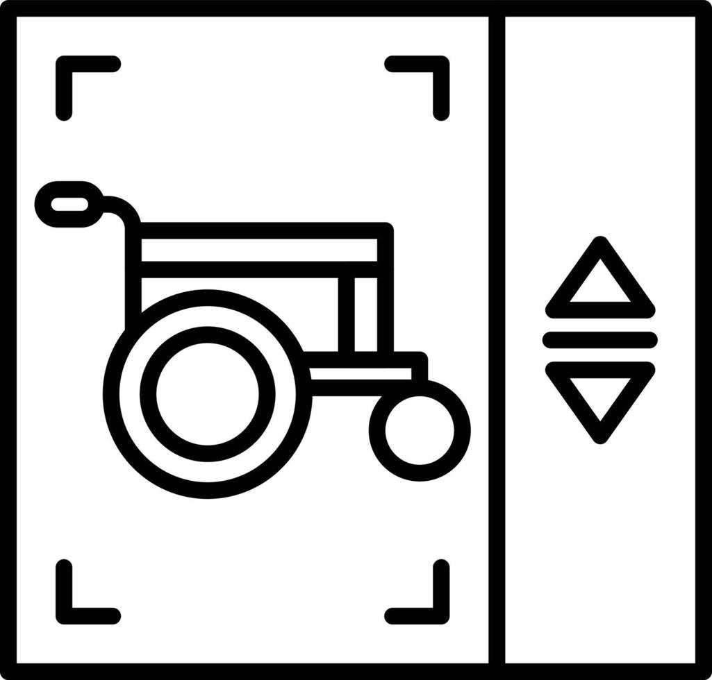 ícone de contorno do elevador vetor