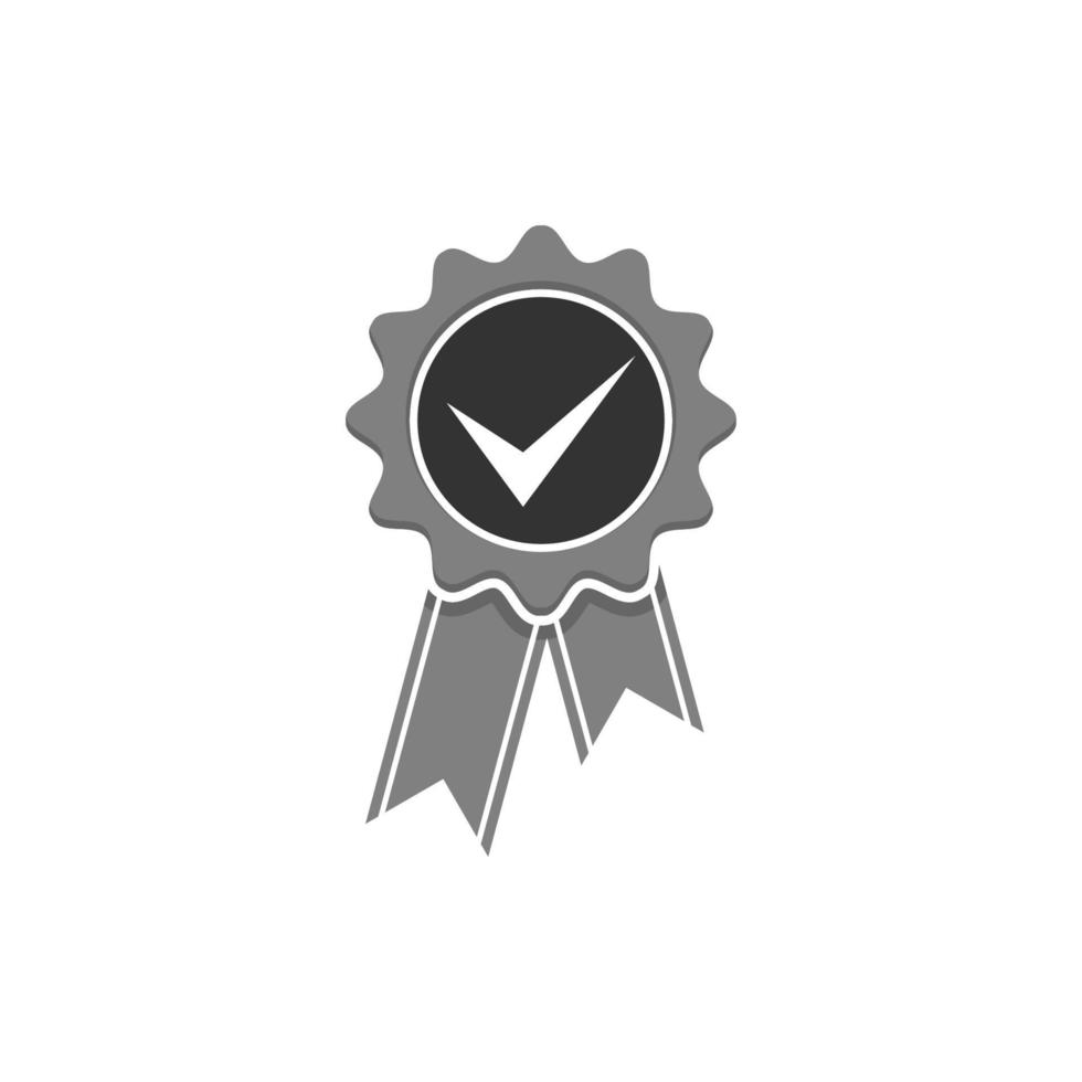 ícone de crachá de verificação de aprovação. ilustração de design de vetor de crachá de verificação de aprovação. símbolo de distintivo de verificação de aprovação.