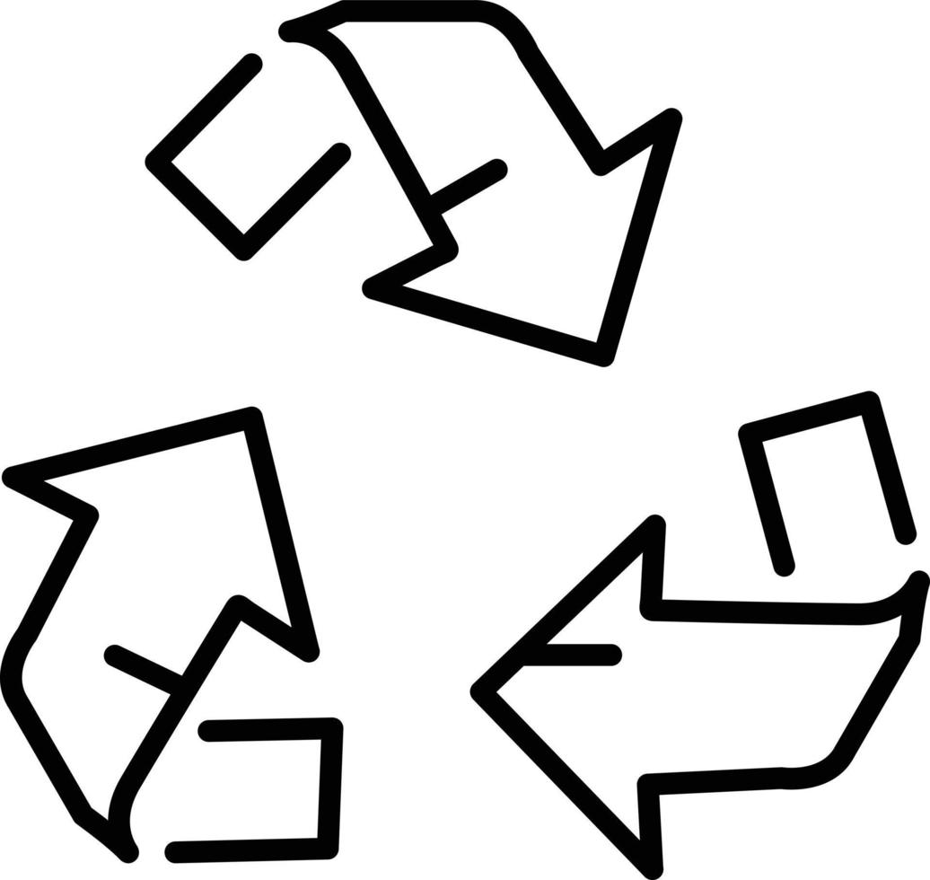 ícone de contorno reciclável vetor