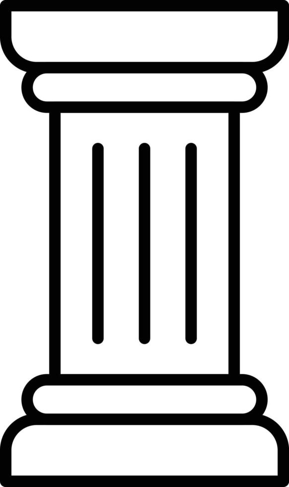 ícone de contorno do pilar vetor