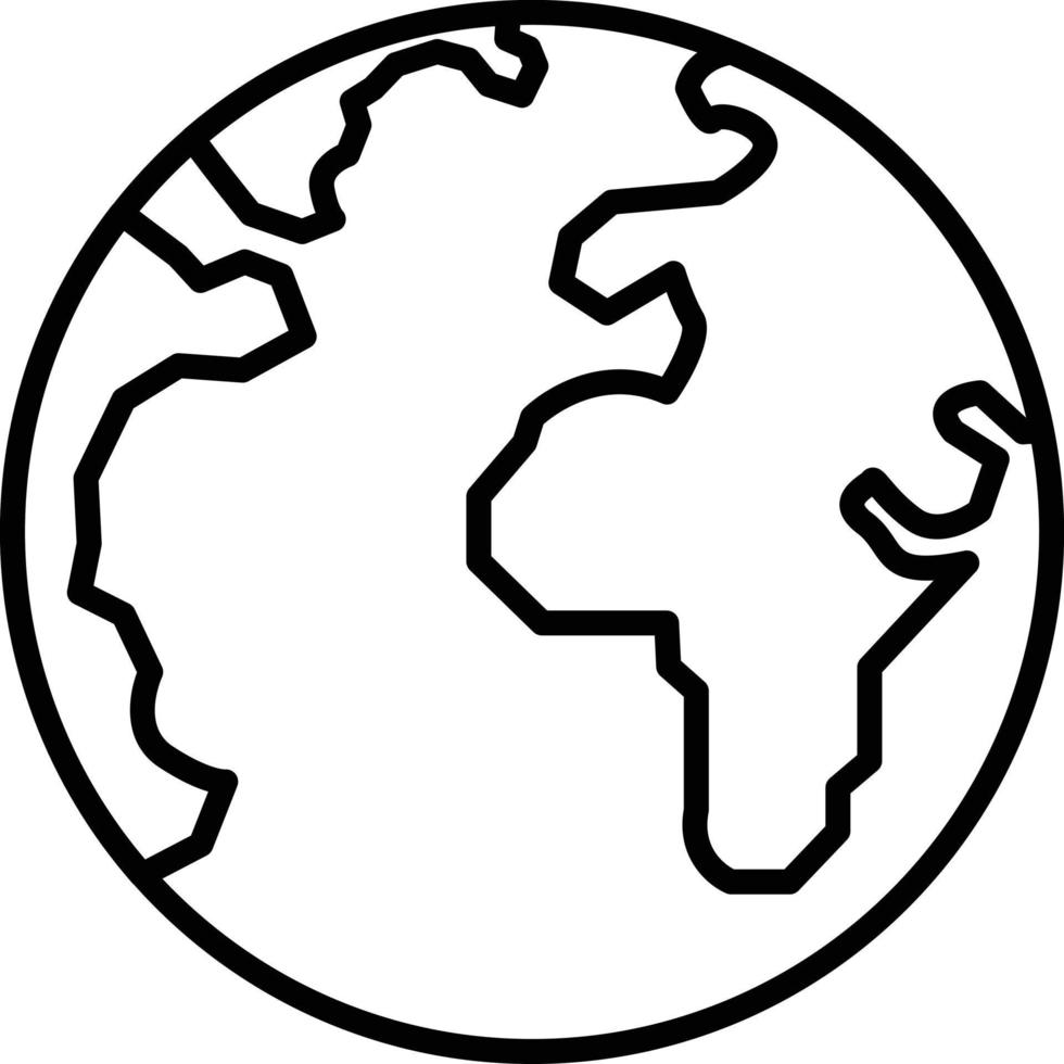 ícone de contorno do mundo vetor