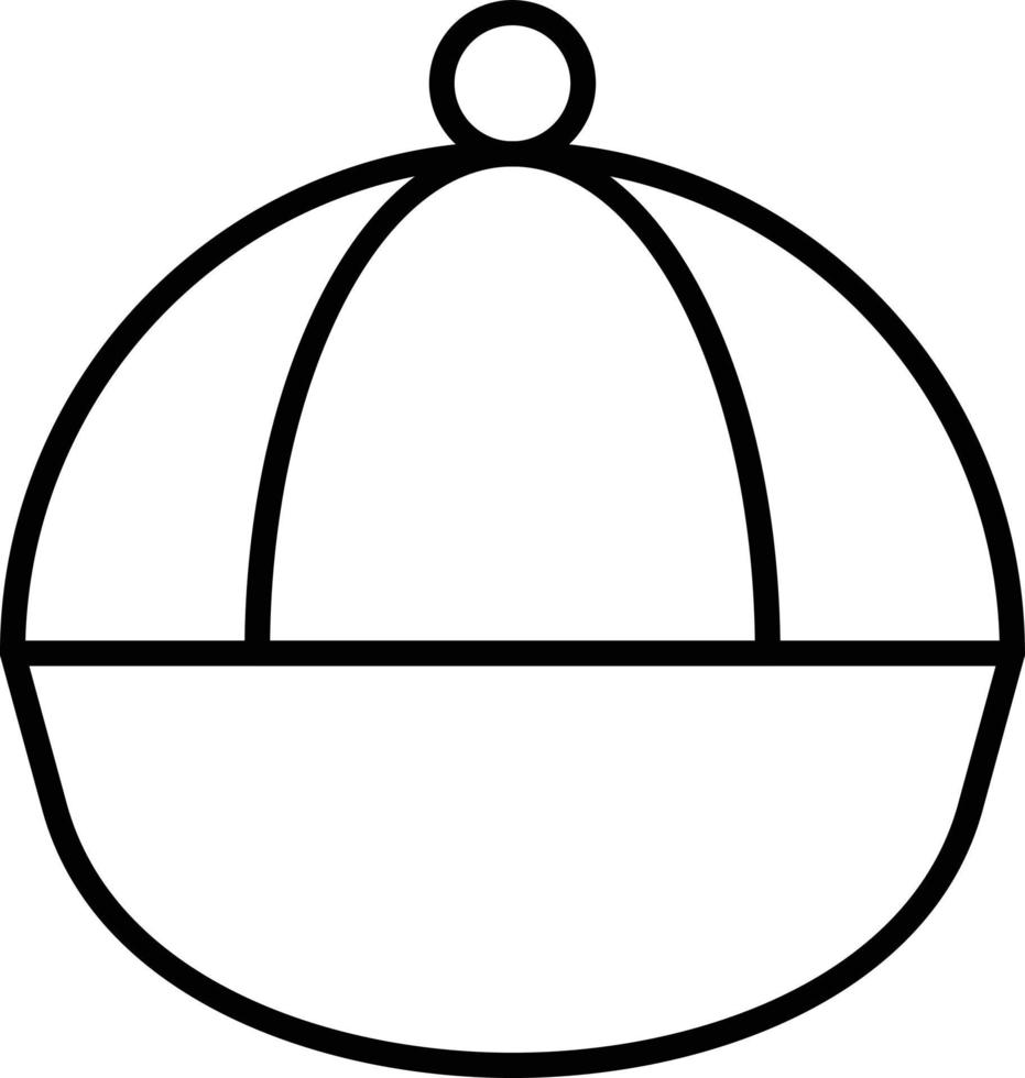 ícone de contorno de chapéu vetor