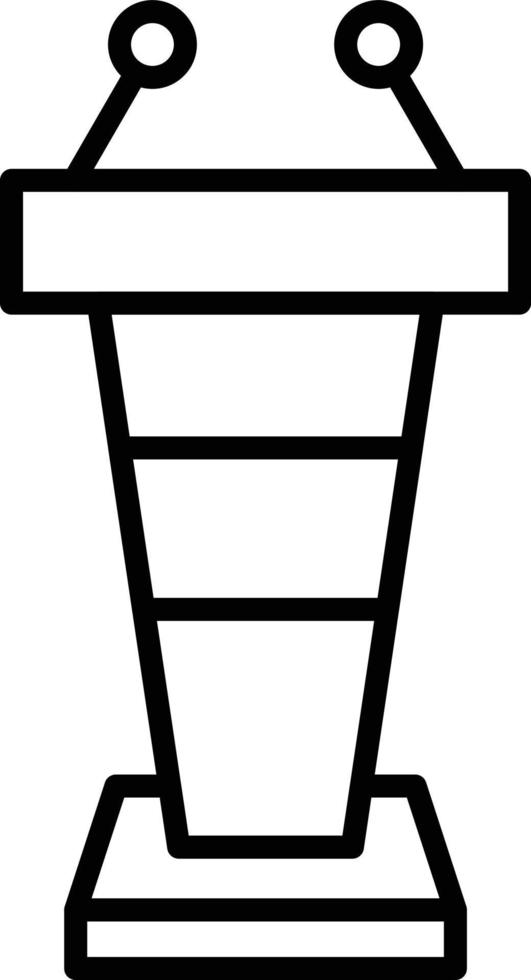 ícone de contorno de tribuna vetor