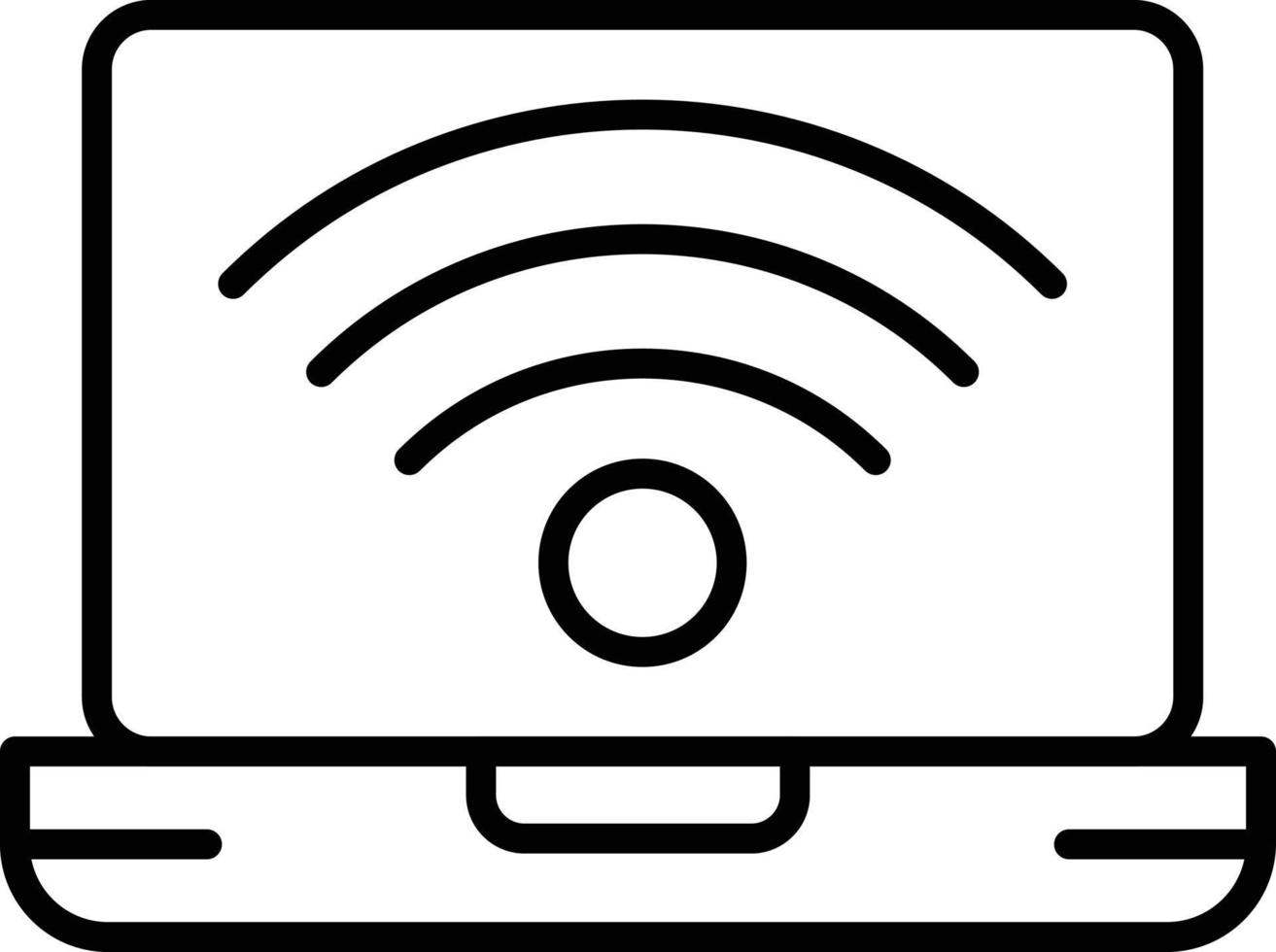 ícone de contorno wifi vetor