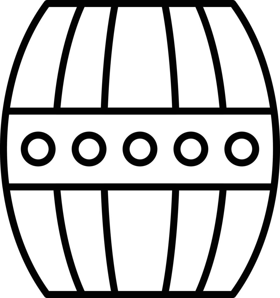 ícone de contorno de barril vetor