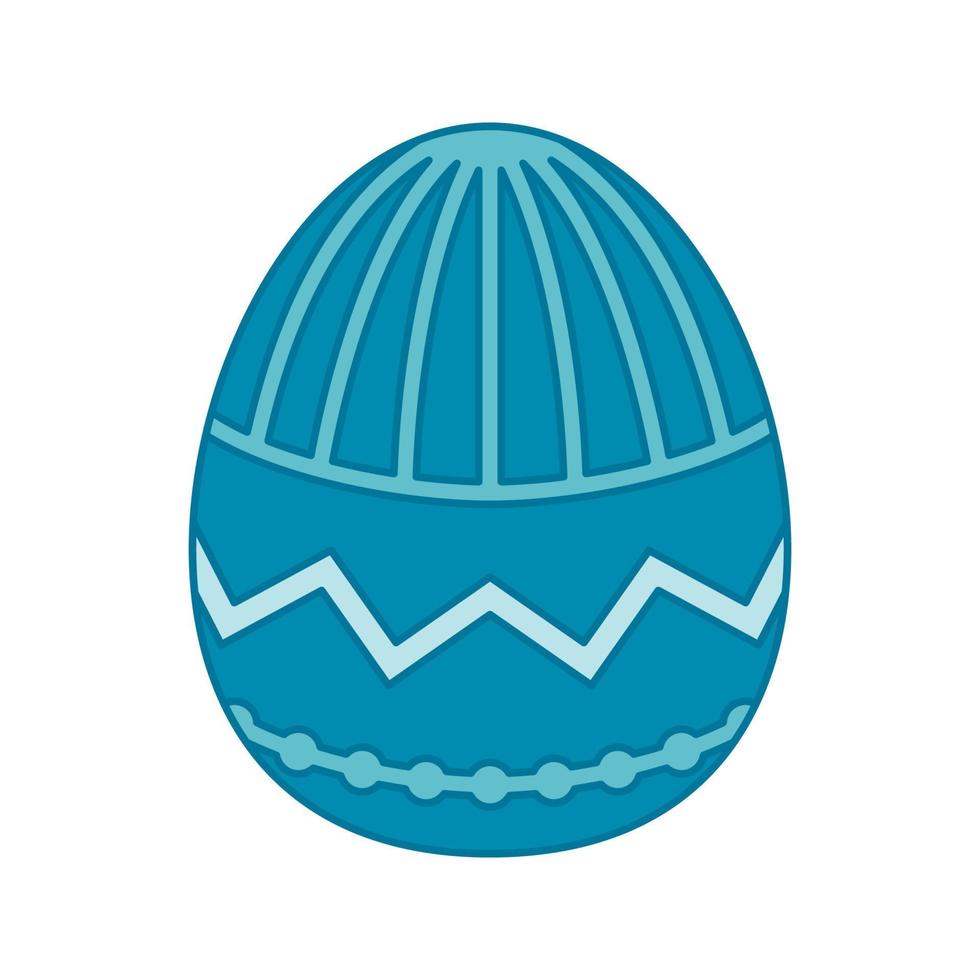 ovo de páscoa isolado no fundo branco. ilustração vetorial vetor
